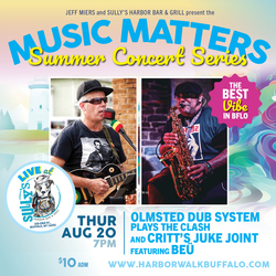 Music Matters Summer Concert Series: Olmsted Dub System plays The Clash, Critt's Juke Joint ft/BEU