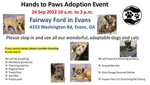 Hands to Paws Rescue Adoption Event