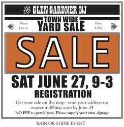 Glen Gardner Town Wide Garage Sale June 27th