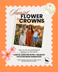 Sunset Flower Crowns on the Farm