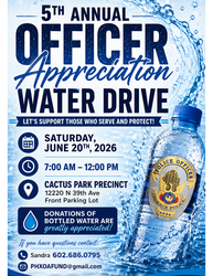 5TH ANNUAL OFFICER APPRECIATION WATER DRIVE