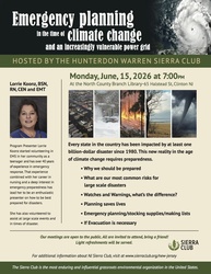 Emergency Planning in a Time of Climate Change and Vulnerable Power Grid