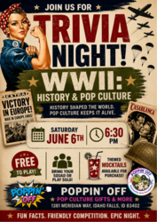 📚💥 WWII: History & Pop Culture Trivia Night @ Poppin' Off 💥📚