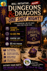 Join us for another Dungeons & Dragons One Shot Night @ Poppin' Off