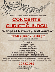 Concerts at Christ Church: Songs of Love, Joy, and Sorrow