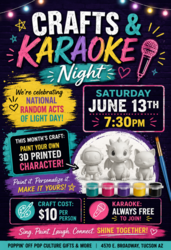Crafts & Karaoke - Paint 3D Figures @ Poppin' Off