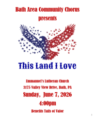 Bath Area Community Chorus presents "This Land I Love"