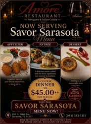 Savor Sarasota Menu
