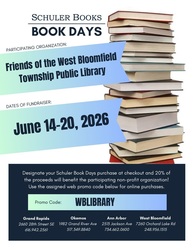 Schuler Books - BOOK DAYS - Fundraiser Benefiting the Friends of the West Bloomfield Public Library