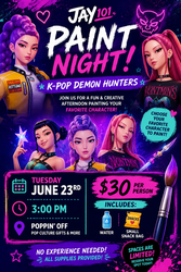 🔥🎶 K-POP DEMON HUNTERS PAINT EVENT @ POPPIN' OFF 🎨👹✨