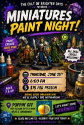 🎨🎲 Miniatures Paint Night is back again @ Poppin' Off 🎲🎨