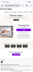 Johnny Depp's The peoples artist. Voting