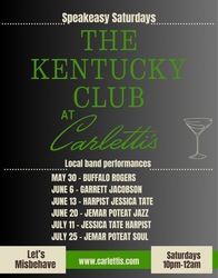 Speakeasy Saturday Night at The Kentucky Club at Carletti's