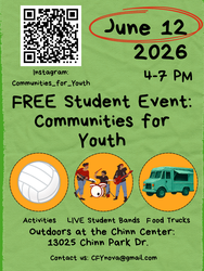 Communities for Youth -Free Concert for Teen Students- at the Chinn Center on June 12, 2026 from 4-7