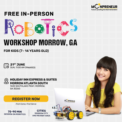 In-person Free Robotics Workshop For Kids at Morrow, GA ( 7-14 yrs)