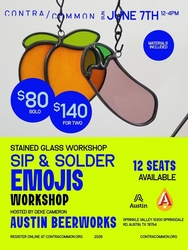 Sip + Solder Emojis:  Stained Glass Workshop at Austin Beerworks