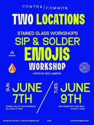 Sip + Solder Emojis:  Stained Glass Workshop at Meanwhile Brewing Co.