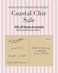 High Society Resale Boutique's Coastal Chic Sale