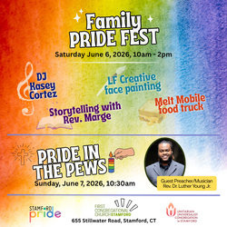 Pride Weekend at the First Congregational Church of Stamford, June 6-7, 2026