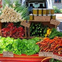 Racine Farmers Market on the lake