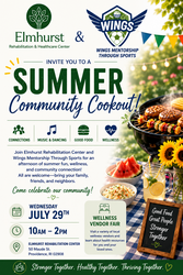 Summer Community Cookout at Elmhurst!