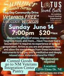 Summer Sunsets Sound Bath and Community Drive | Veterans FREE