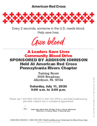 Addison Johnson Leaders Saves Lives Blood Drive