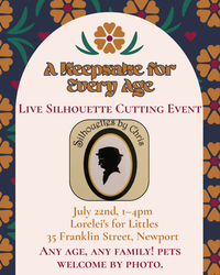 Live Silhouette Cutting at Lorelei's for Littles