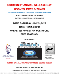 Community Animal Welfare Day - Hooves, Paws & Wings