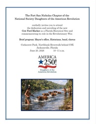 America 250! Cow Ford Historic Marker Dedication