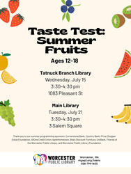 Taste Test: Summer Fruits