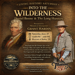 Living History Saturday Featuring Grant Hardin as Daniel Boone