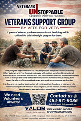 Veterans Unstoppable Program Monthly Meeting – VALOR Clinic - Gilbert, PA