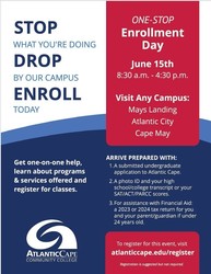 "Stop, Drop, Enroll" One–Stop Enrollment Day