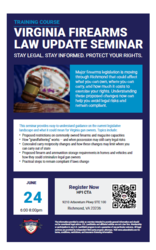 Free Virginia Firearms Law Update Seminar