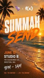 Summah Send 🌊☀️ (18+) — Boston's Official Summer Kick-Off Party! at Studio B Big Night Live