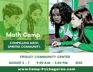 Camp Pythagoras:  math camp for middle school kids