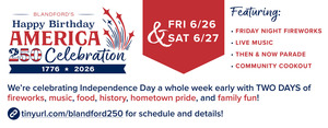 Blandford's Happy Birthday America 250 Celebration
