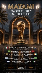 Mayami World Cup Schedule - First Week