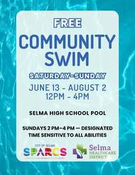 Free Community Swim | Selma High School Pool