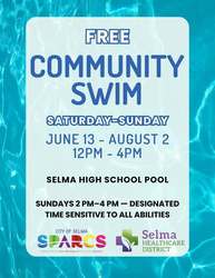 Free Community Swim | Selma High School Pool