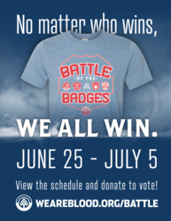 We Are Blood’s Annual Battle of the Badges Blood Drive Challenge 2026