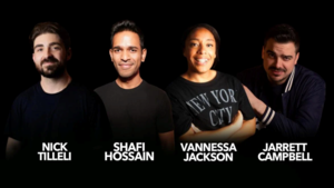 Alingon Mitra, Max Antonucci, Liz Barrett, Dave Temple