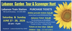 Lebanon Garden Tour & Scavenger Hunt -June 27 & 28
