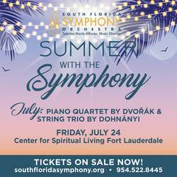South Florida Symphony Orchestra’s Summer Chamber Music Series – Dohnányi & Dvořák