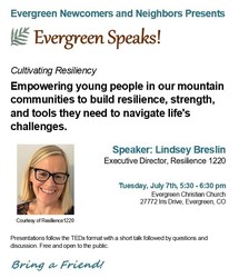 Evergreen Newcomers and Neighbors Presents Evergreen Speaks!