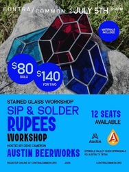 Sip + Solder Rupees: Stained Glass Workshop at Austin Beerworks