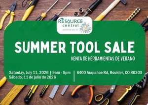 Tool Sale at Resource Central