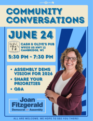 Community Conversations with State Assembly Representative Joan Fitzgerald
