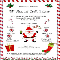 Church of the Redeemer Craft Bazaar 2022 - Mechanicsville